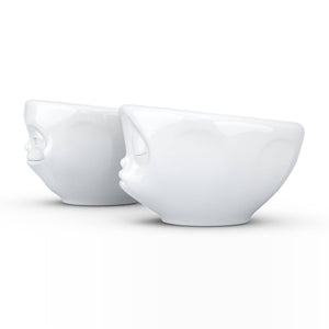 Small Bowl Set No. 1, Grinning & Kissing Face