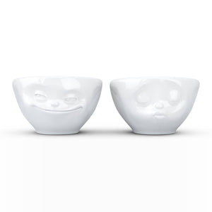 Small Bowl Set No. 1, Grinning & Kissing Face