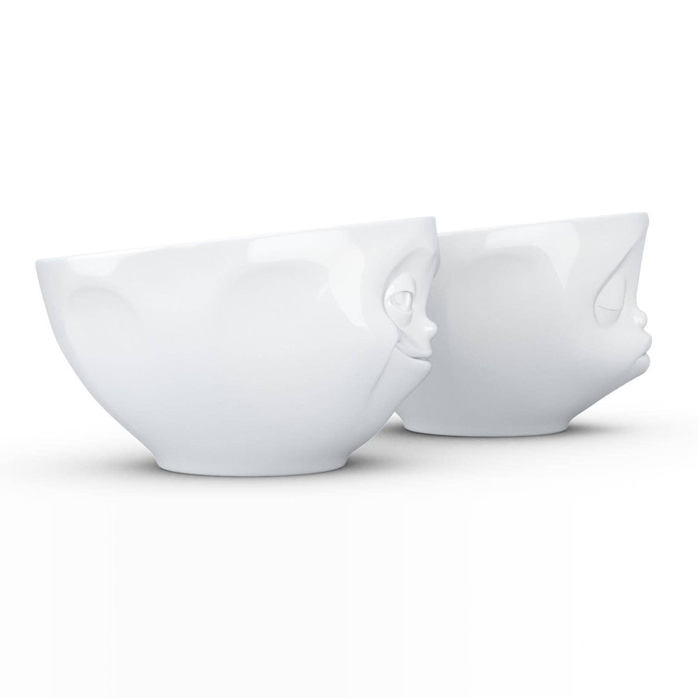 Medium Bowl Set No. 1, Grinning & Kissing Face