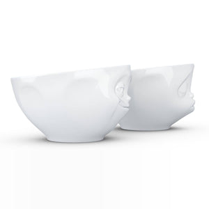 Medium Bowl Set No. 1, Grinning & Kissing Face