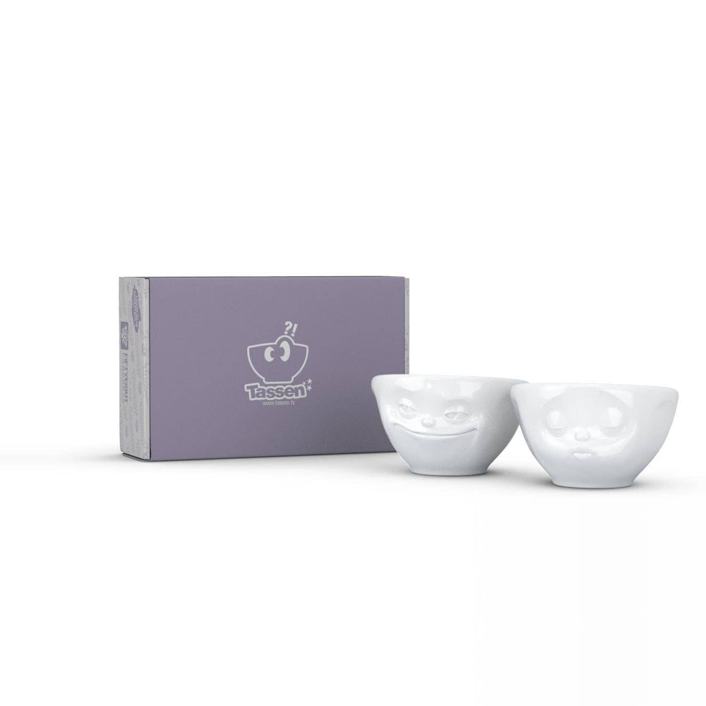 Small Bowl Set No. 1, Grinning & Kissing Face