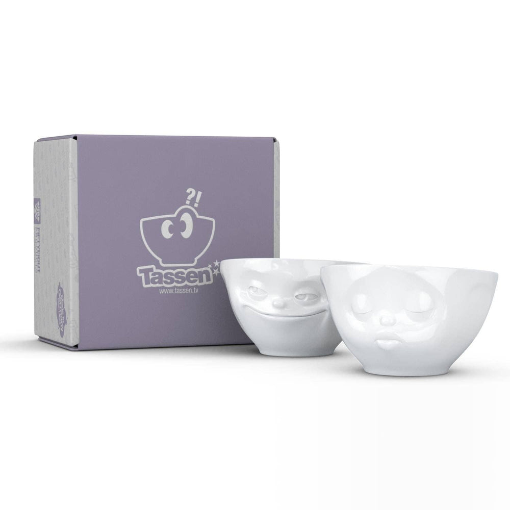 Medium Bowl Set No. 1, Grinning & Kissing Face