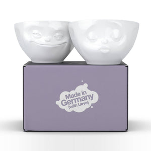 Medium Bowl Set No. 1, Grinning & Kissing Face