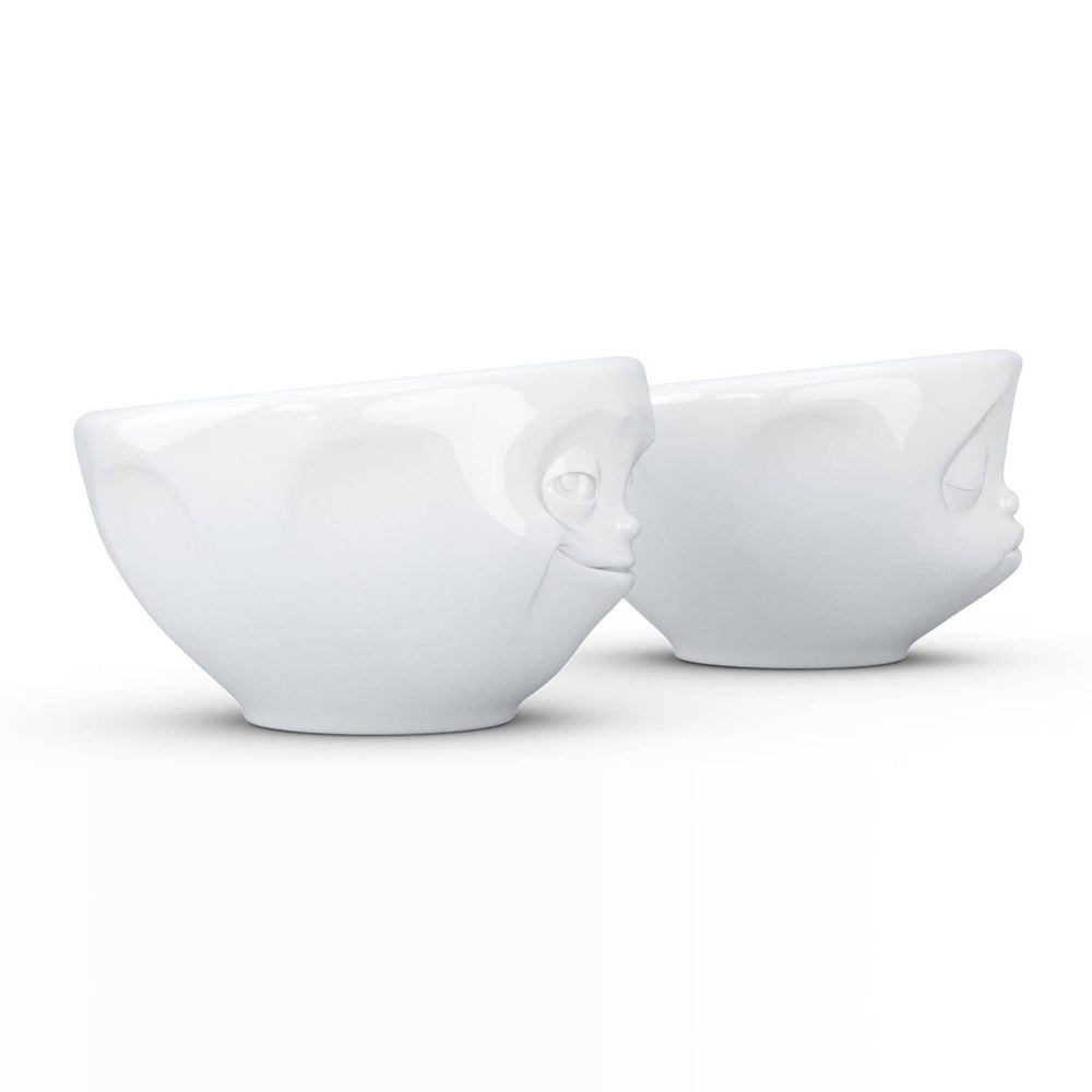 Small Bowl Set No. 1, Grinning & Kissing Face