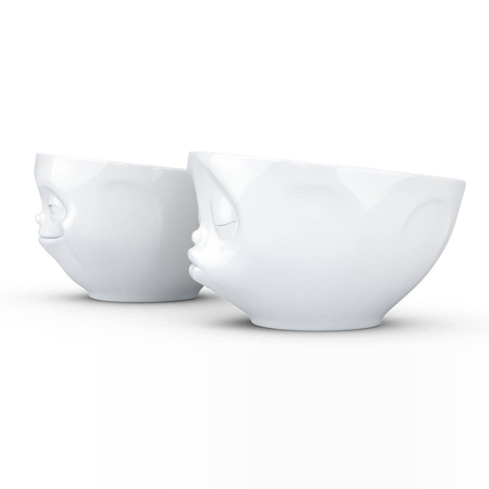 Medium Bowl Set No. 1, Grinning & Kissing Face