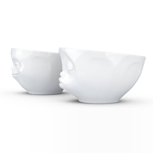 Medium Bowl Set No. 1, Grinning & Kissing Face