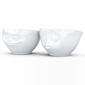Medium Bowl Set No. 1, Grinning & Kissing Face