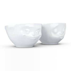 Medium Bowl Set No. 1, Grinning & Kissing Face