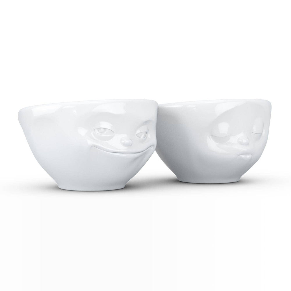 Small Bowl Set No. 1, Grinning & Kissing Face