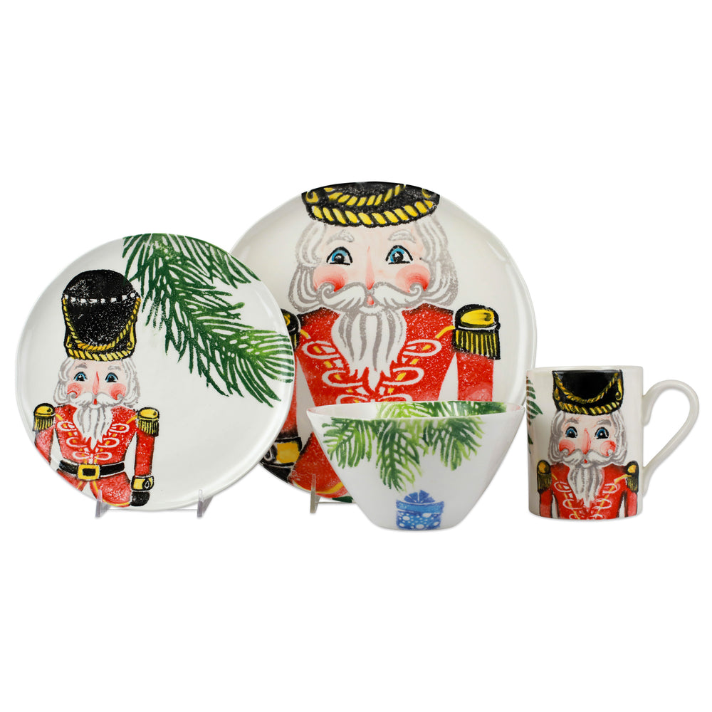 Nutcrackers Red Four-Piece Place Setting
