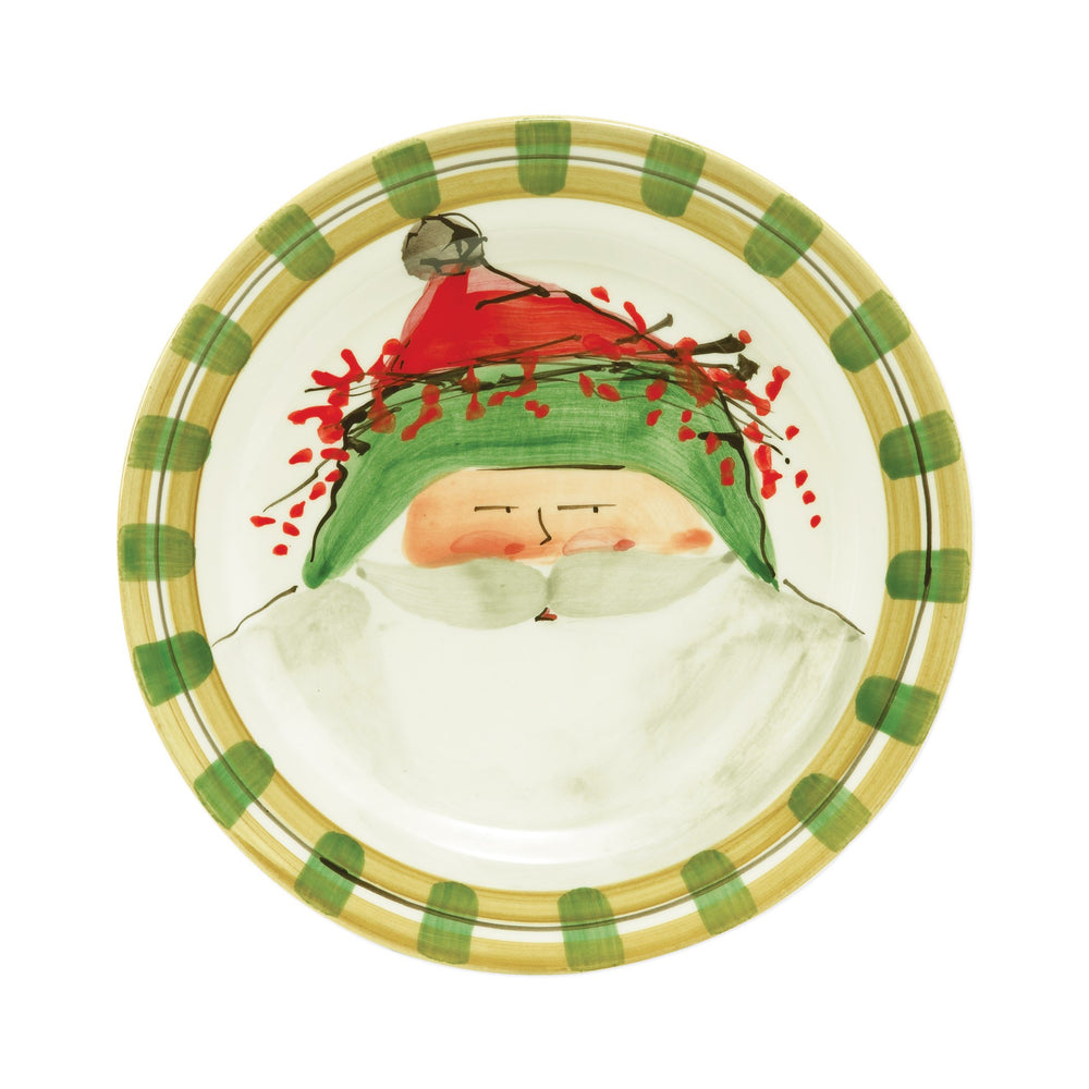 
            
                Load image into Gallery viewer, Old St. Nick Dinner Plate - Green Hat
            
        