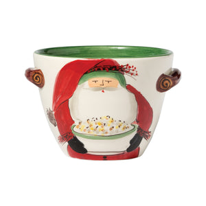 
            
                Load image into Gallery viewer, Old St. Nick Handled Deep Serving Bowl w/ Popcorn
            
        