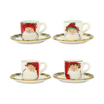 Old St. Nick Assorted Espresso Cups & Saucers - Set of 4