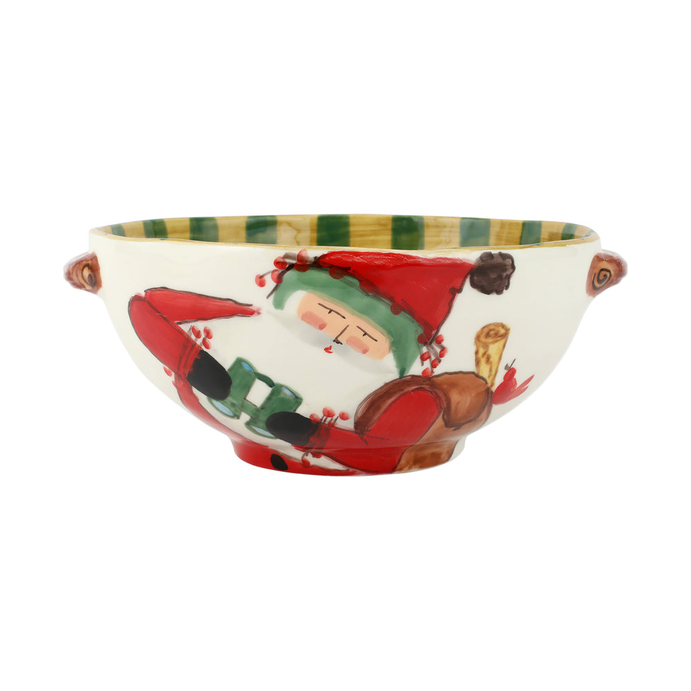 
            
                Load image into Gallery viewer, Old St. Nick Handled Bowl w/ Bird Watcher
            
        