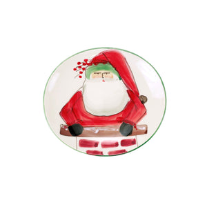 Old St Nick Cookie Plate with Chimney