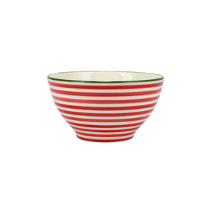 
            
                Load image into Gallery viewer, Mistletoe Stripe Cereal Bowl
            
        