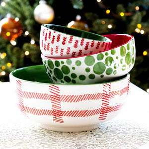 Mistletoe 3-Piece Serving Bowls Set