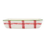 Mistletoe Plaid Rectangular Baker